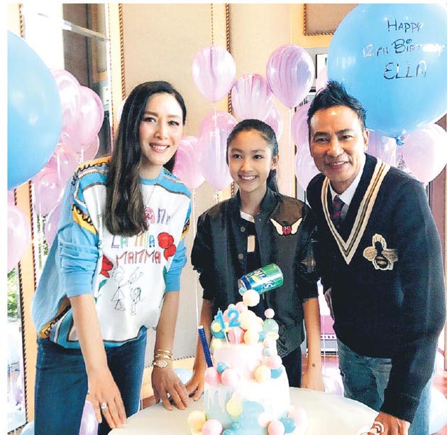 Ella本月24日生日,任达华与琦琦特别为她安排生日会,并招待Ella的同学参加