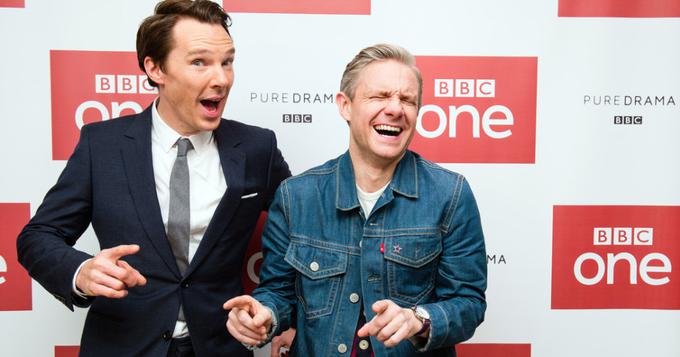 《神探夏洛克》剧组合体！卷福华生超有爱