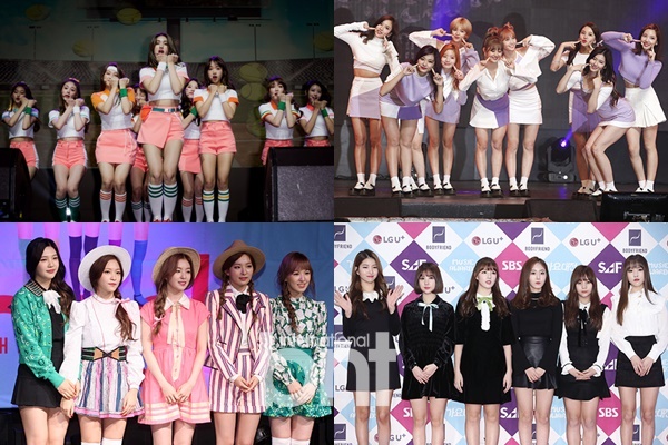 I.O.I、TWICE、Red Velvet、GFriend