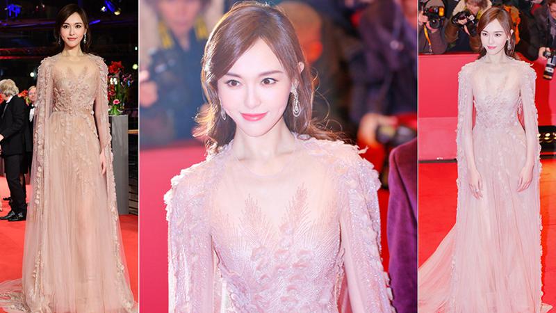 唐嫣透视纱裙优雅迷人