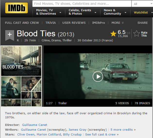 《血缘》Blood Ties (2013)