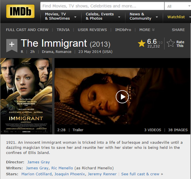 《移民》The Immigrant(2013)