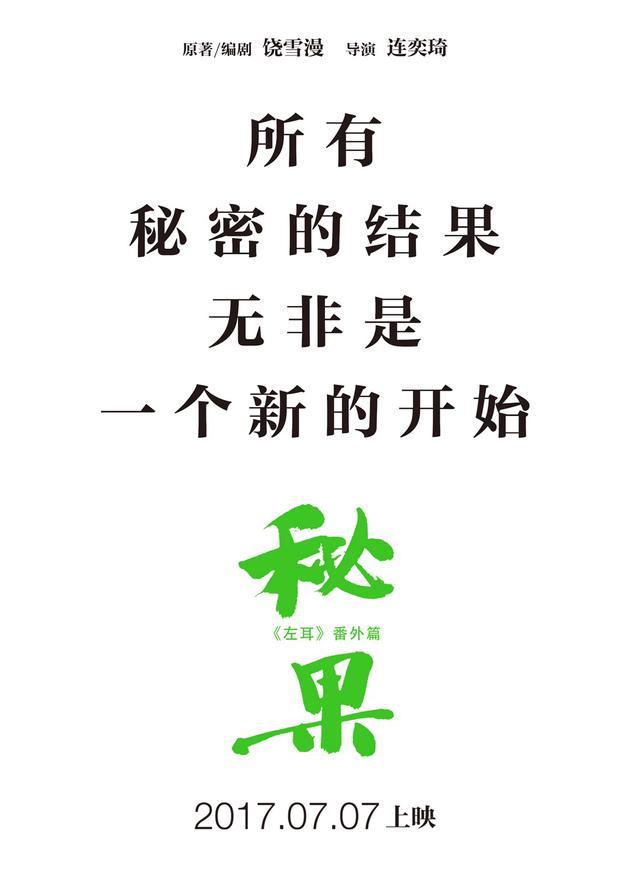 电影《秘果》文字版海报