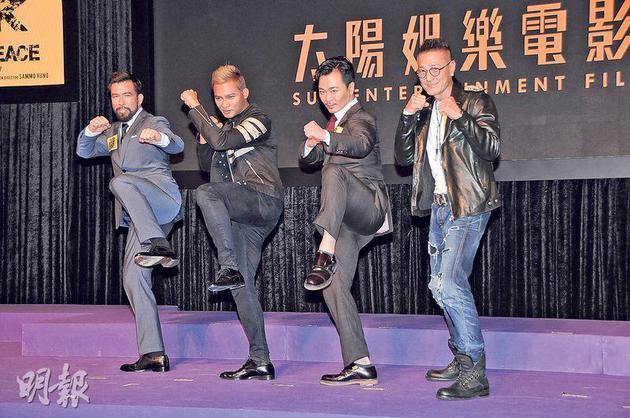 chris collins(左起),tony jaa,吴越及卢惠光都是很能打的人
