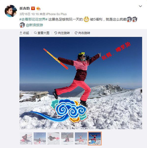 张含韵微博截图