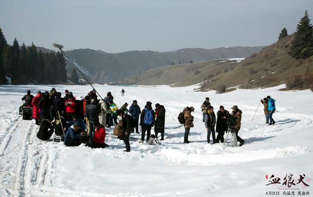 雪地平原拍摄工作照