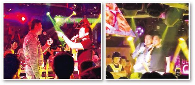 曾守明与郑家生到广州登台,两人出场时谈笑风生。