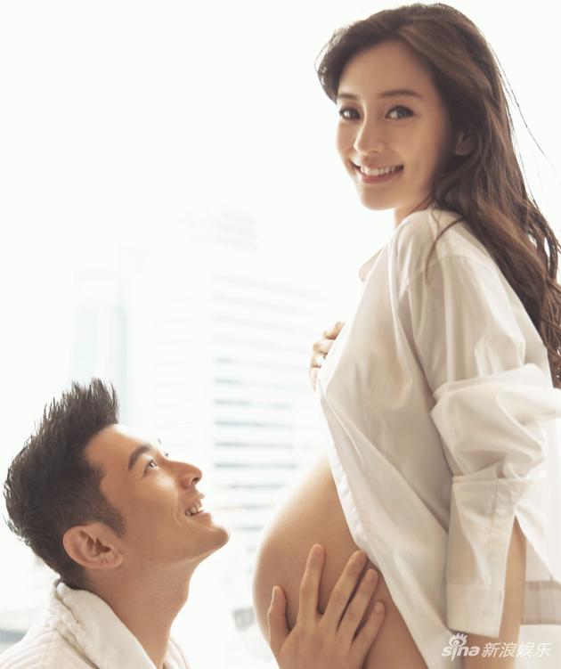 黄晓明夫妻孕照首发