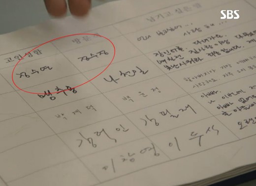 剧中殡仪馆名单写死者“郑秀妍”访客“郑秀晶”