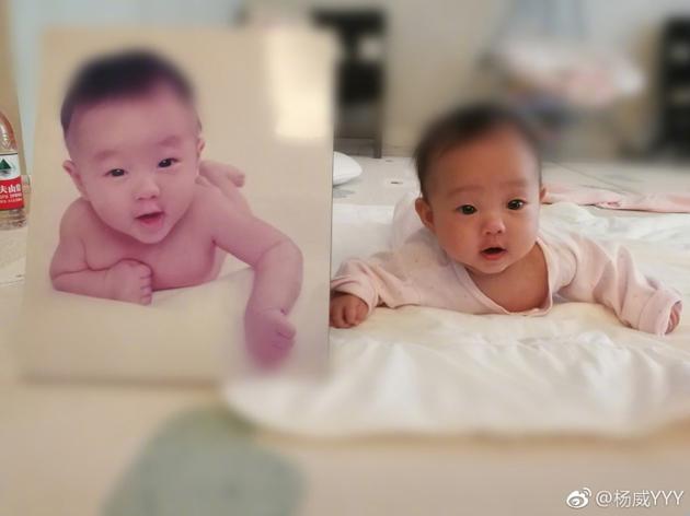 女版羊羊羊上线!杨威女儿大年夜眼小嘴超可爱
