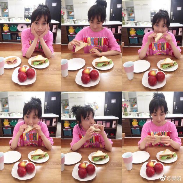 一言不合秀恩爱!吴昕与潘玮柏隔空吃早餐爱意满满