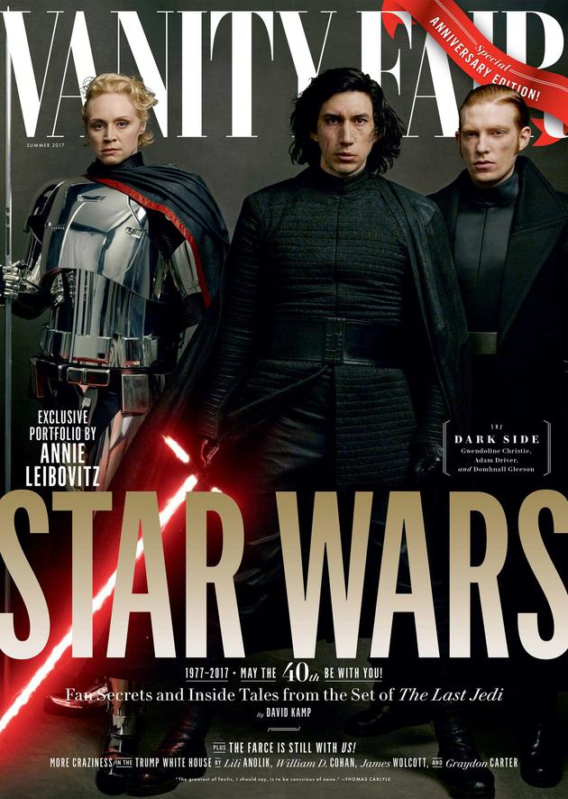 法司马队长（Captain Phasma）、凯洛·任（Kylo Ren）和哈克斯将军（General Hux），First Order反派角色