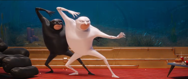 格鲁、德鲁搞怪亮相