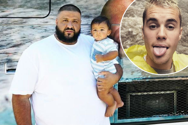 大写的尴尬!DJ Khaled八月大儿子见比伯大哭不