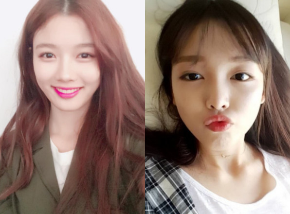 金裕贞姐姐同样有水汪汪大眼（右）