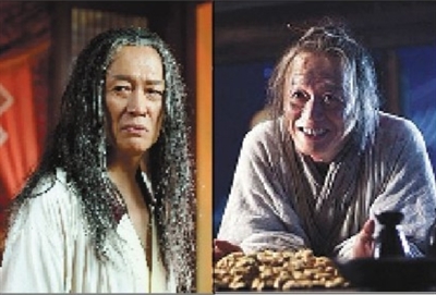 《楚乔传》里阴阳怪气的席老太爷(左),让观众立刻想到《绣春刀》里的大太监魏忠贤。