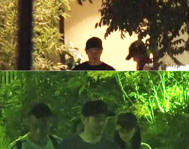 秀恩爱！黄晓明Baby深夜会友同吃日料超甜蜜（图） - 1