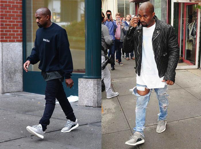 “侃爷”KanyeWest和他的椰子鞋。KanyeWest,美国说唱歌手、音乐制作人、商人。(图片来自网络)