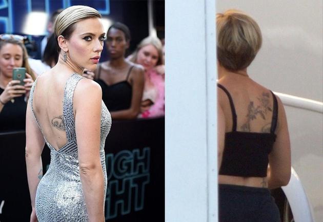 寡姐黑超运动装回归《复联4》 大片新纹身瞩目