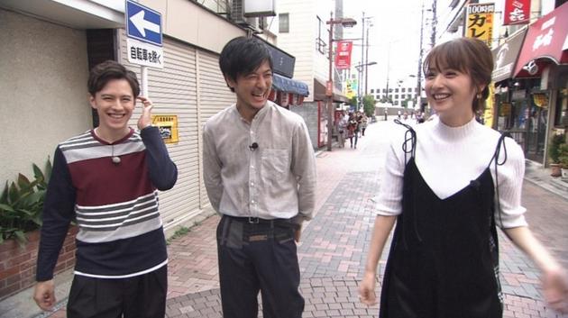 左起Wentz瑛士、玉山铁二、佐佐木希参加日本台综艺节目《火曜惊喜 名人海外豪宅&豪华休闲大连发4小时SP》