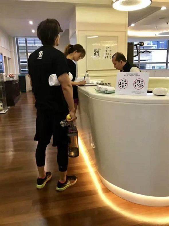 林志玲和言承旭11日被目击在吉隆坡一起上健身房