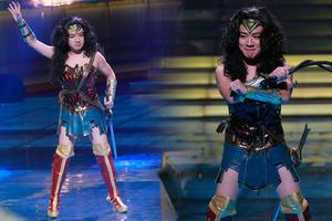 辣眼睛!王祖蓝Cosplay神奇女侠好腿好胸