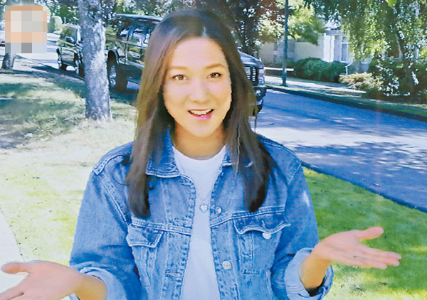 钟嘉欣与李婉华拍短片为《再》剧宣传。