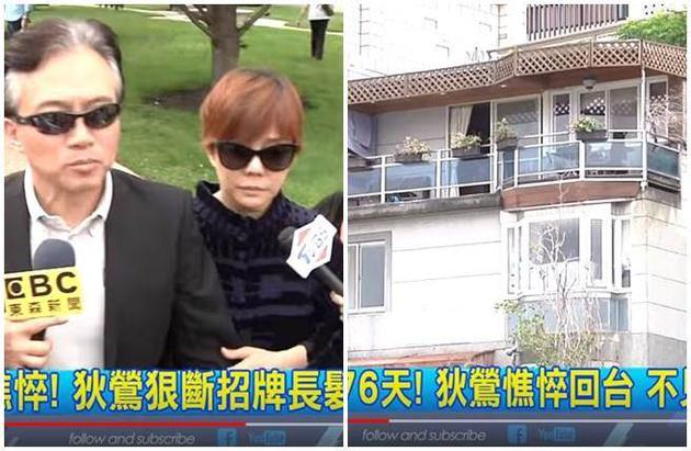 狄莺憔悴返台