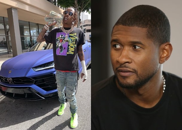 Rich the Kid（左）出事前曾炫富，Usher也在遇袭现场。