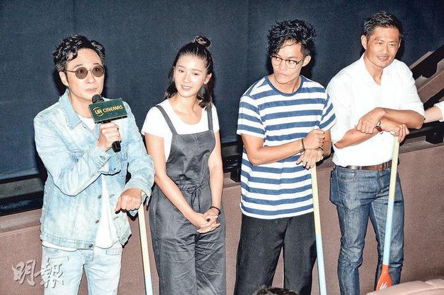吴镇宇(左起)、余香凝、胡子彤与黄德斌开心参演的电影《逆流大叔》有好口碑。