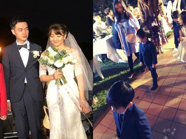 林志颖爱妻也晒出新人婚纱照,双胞儿子是花童