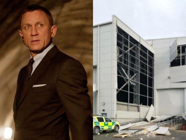 第25部《007》片场爆炸，外墙也坍塌了 。