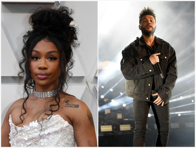 SZA(左图)与The Weeknd(右图)