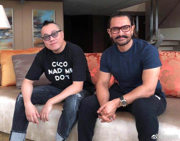 彭浩翔和阿米尔汗合影