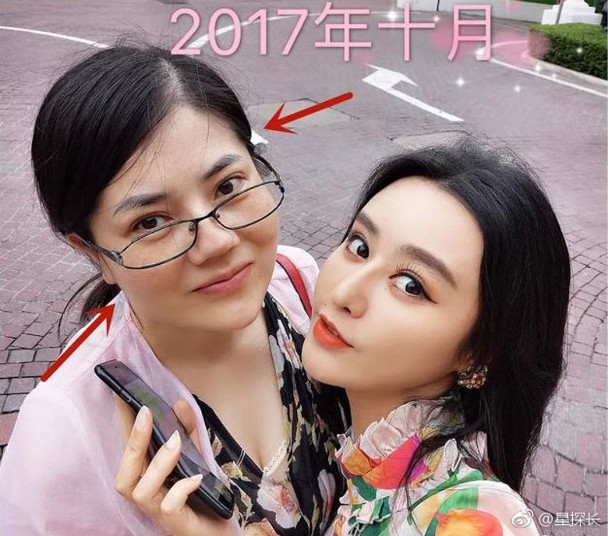 名叫阿静的42岁阿婶(左)与高仿范冰冰的网红何承熹(右)。