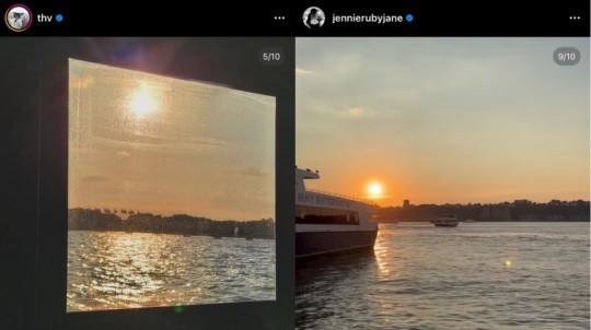 金泰亨JENNIE發相似風景照