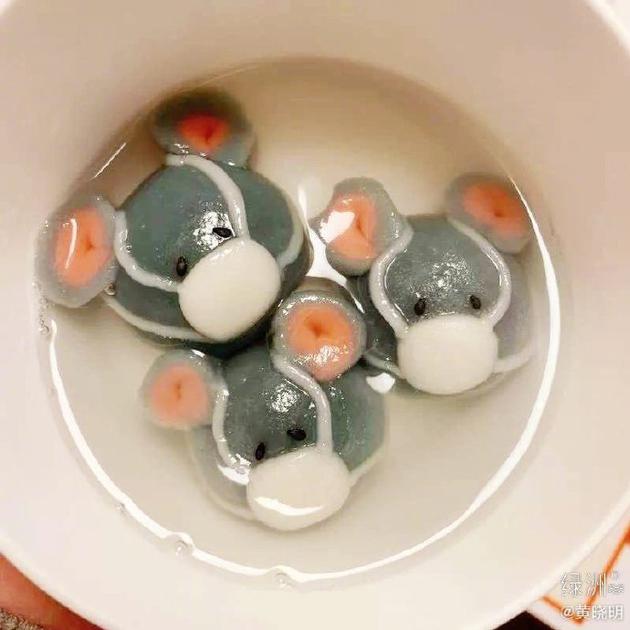 黄晓明晒汤圆