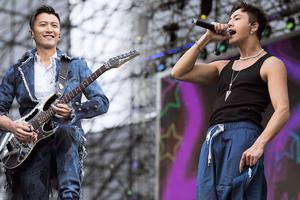 陈伟霆脱衣大秀麒麟臂 谢霆锋玩吉他