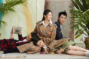 张艺谋娇妻首带三儿女拍大片气质超赞