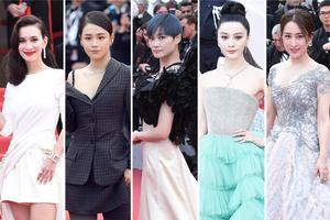 戛纳红毯女星斗艳 范冰冰领衔中国军团