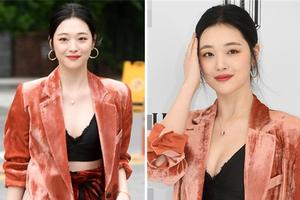 崔雪莉颜值仍是小仙女 俯身大秀事业线