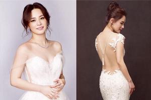 阿娇最新婚纱大片 裸背鱼尾裙婀娜多姿