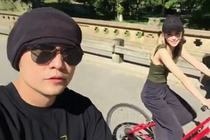 现实版《简单爱》！周杰伦昆凌骑单车