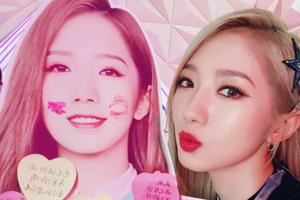 孟美岐人形立牌留唇印感谢粉丝可爱嘟嘴