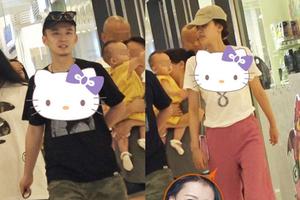 董子健一家逛街正面照 曝光神似董子健