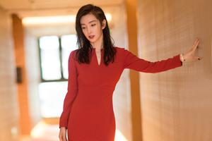 李冰冰红黑look自如切换 气场强大秀完美曲线