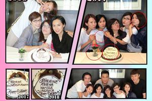 朱茵洪欣陈法蓉蔡少芬齐聚共同庆生