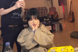 吴昕剪头称要挡住发际线 捂脸嘟嘴很俏皮