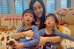 范玮琪晒双胞胎儿子一个搞笑一个耍帅