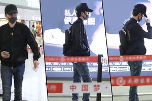 赵丽颖出月子冯绍峰急回上海口罩遮面
